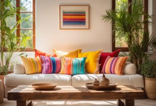 colorful pillows